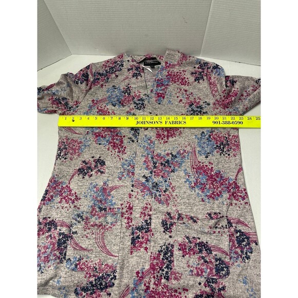 Lane Bryant Heather Gray Floral Cardigan Size 14/16 - Picture 6 of 6